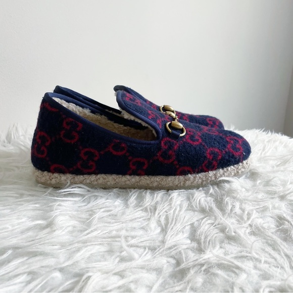 Gucci Fria Merino Wool Horsebit GG Loafer Blue Red
size 37 - Picture 10 of 11
